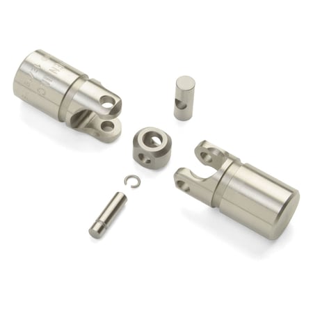 Ruland Single U-Joint Kit, Machinable, 0.495" (12.6 mm) OD, Stainless US8-XX-XX-SS-KIT
